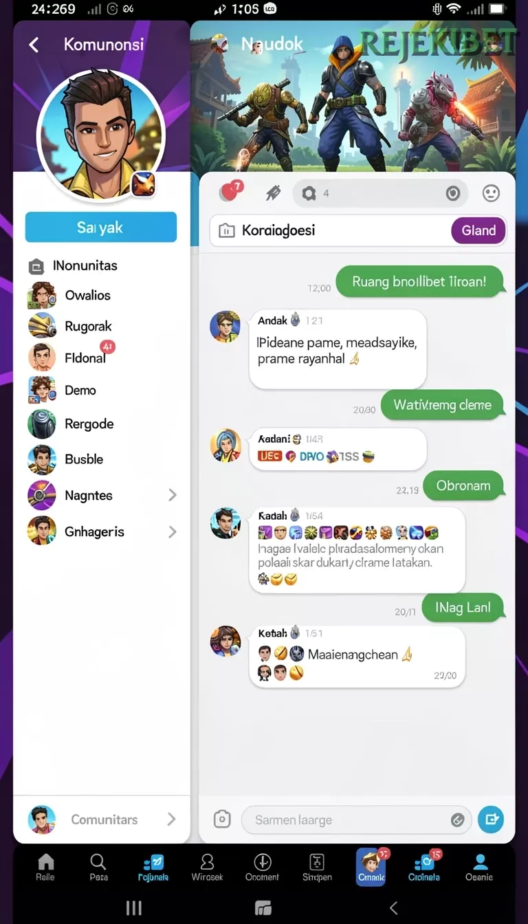 Cuplikan layar KINGDOM188 — menu navigasi
